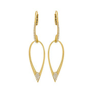 ETHO MARIA 18K Yellow Gold Open Diamond Dangle Earrings